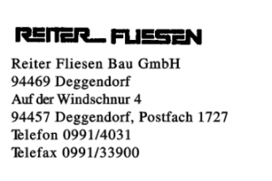Reiter Fliesen Bau GmbH Reiter Fliesen Bau GmbH