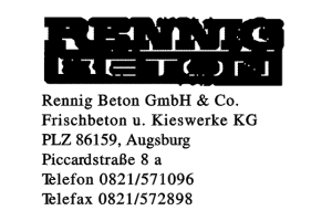 Rennig Beton GmbH & Co. Frischbeton u. Kieswerke KG