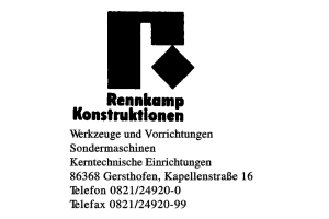 Rennkamp Konstruktionen