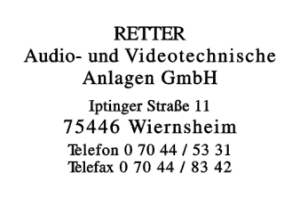 RETTER Audio- und Videotechnische Anlagen GmbH