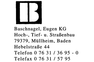 Baschnagel, Eugen KG Hoch-, Tief- u. Straßenbau