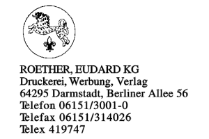 ROETHER, EUDARD KG ROETHER, EUDARD KG