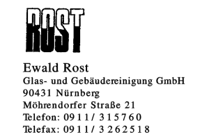 Rost, Ewald Glas- und Gebäudereinigung GmbH