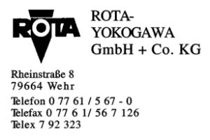 Rota Yokogawa GmbH & Co. KG