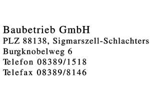 Baubetrieb GmbH