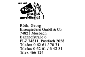 Röth, Georg Eisengießerei GmbH & Co.