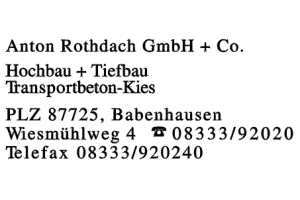 Rothdach, Anton GmbH + Co.