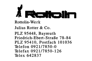 Rottolin-Werk, Julius Rotter & Co.