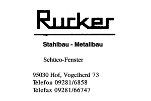 Rucker Stahlbau - Metallbau Rucker Stahlbau - Metallbau