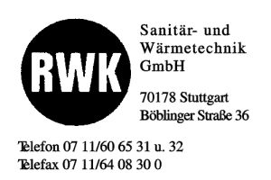 RWK Sanitär- und Wärmetechnik GmbH RWK Sanitär- und Wärmetechnik GmbH