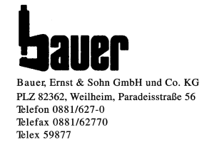 Bauer, Ernst & Sohn GmbH & Co. KG