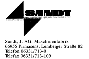 Sandt, J. AG, Maschinenfabrik
