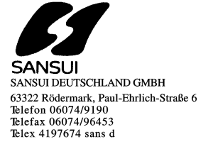 SANSUI DEUTSCHLAND GMBH
