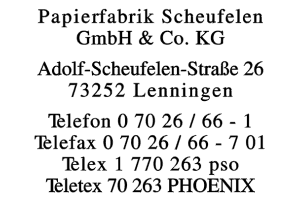 Scgeufelen Papierfabrik GmbH & Co. KG