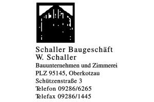 Schaller Baugeschäft, W. Schaller Schaller Baugeschäft, W. Schaller