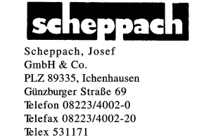 Scheppach, Josef GmbH & Co. Scheppach, Josef GmbH & Co.