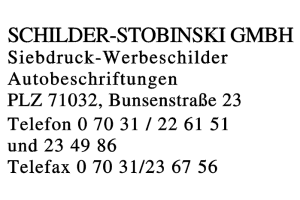 SCHILDER-STOBINSKI GmbH
