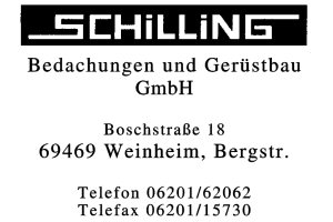 SCHILLING Bedachungen und Gerüstbau GmbH
