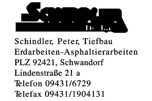 Schindler, Peter Tiefbau Erdarbeiten-Asphaltierarbeiten