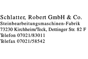 Schlatter, Robert GmbH & Co.