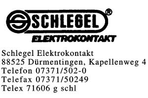 Schlegel Elektrokontakt