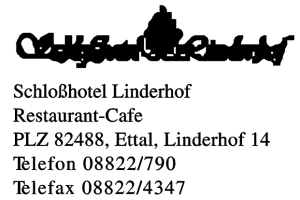 Schloßhotel Linderhof Restaurant -Cafe