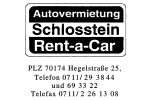 Schlosstein Autovermietung