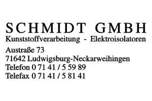 Schmidt GmbH Kunststoffverarbeitung - Elektroisolatoren