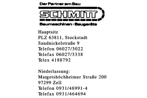 Schmitt Baumaschinen ¥ Baugeräte