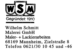 Schmitt, Wilhelm Malerei GmbH