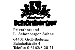 Schönberger Privatbrauerei L. Schönberger Söhne