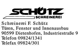Schreinerei F. Schütz