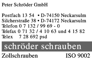 Schröder, Peter GmbH Schröder, Peter GmbH