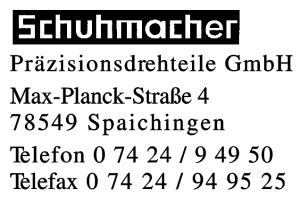 Schuhmacher Präzisionsdrehteile GmbH