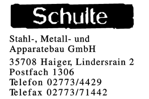 Schulte Stahl-, Metall- und Apparatebau GmbH Schulte Stahl-, Metall- und Apparatebau GmbH