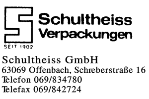 Schultheiss GmbH Schultheiss GmbH