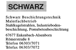 Schwarz Beschichtungstechnik Malerfachbetrieb