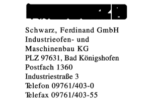 Schwarz, Ferdinand GmbH Industrieofen- und Maschinenbau KG