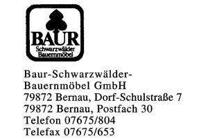 Baur Schwarzwälder-Bauernmöbel GmbH Baur Schwarzwälder-Bauernmöbel GmbH