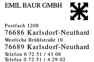Baur, Emil GmbH Baur, Emil GmbH