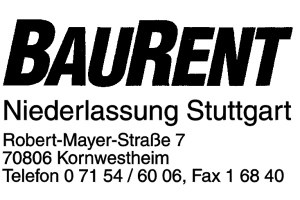 Baurent, Niederlassung Stuttgart
