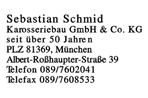 Sebastian Schmid Karosseriebau GmbH & Co. KG