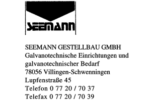 SEEMANN GESTELLBAU GMBH SEEMANN GESTELLBAU GMBH