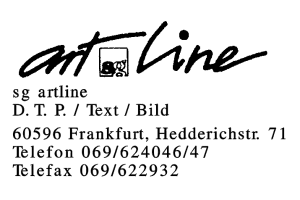 sg artline D. T. P. / Text / Bild