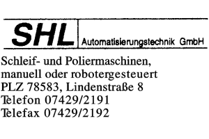 SHL Automatisierungs GmbH SHL Automatisierungs GmbH