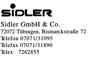 Sidler GmbH & Co.