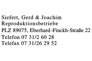 Siefert, Gerd & Joachim