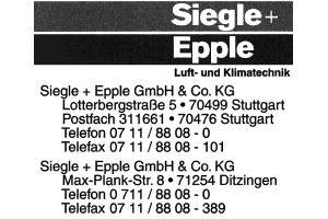 Siegle + Epple GmbH & Co. KG Siegle + Epple GmbH & Co. KG