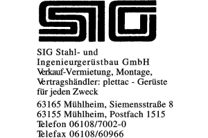 SIG Stahl- und Ingenieurgerüstbau GmbH