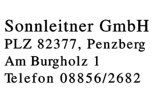 Sonnleitner GmbH Sonnleitner GmbH